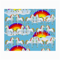 Rainbow Pony  Small Glasses Cloth by Valentinaart