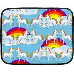 Rainbow Pony  Fleece Blanket (mini) by Valentinaart