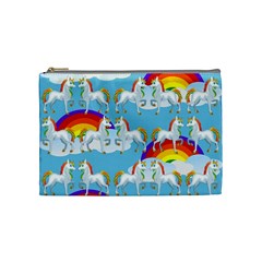 Rainbow Pony  Cosmetic Bag (medium)  by Valentinaart