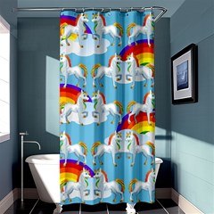 Rainbow Pony  Shower Curtain 36  X 72  (stall)  by Valentinaart