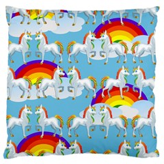 Rainbow Pony  Large Cushion Case (two Sides)