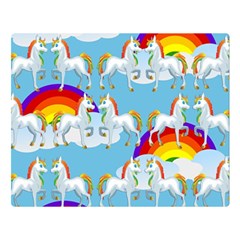 Rainbow Pony  Double Sided Flano Blanket (large)  by Valentinaart