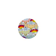 Rainbow Pony  1  Mini Magnets by Valentinaart