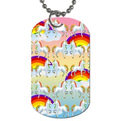 Rainbow Pony  Dog Tag (two Sides) by Valentinaart