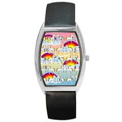 Rainbow Pony  Barrel Style Metal Watch by Valentinaart