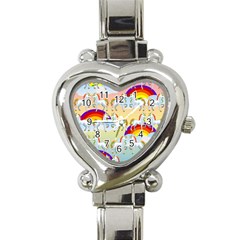 Rainbow Pony  Heart Italian Charm Watch by Valentinaart