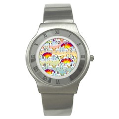 Rainbow Pony  Stainless Steel Watch by Valentinaart