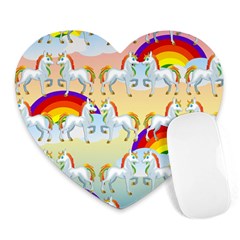 Rainbow Pony  Heart Mousepads by Valentinaart