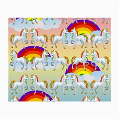 Rainbow Pony  Small Glasses Cloth (2-side) by Valentinaart