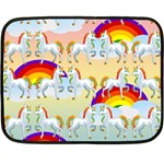 Rainbow pony  Double Sided Fleece Blanket (Mini)  35 x27  Blanket Back