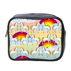 Rainbow Pony  Mini Toiletries Bag 2-side by Valentinaart