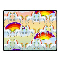 Rainbow Pony  Fleece Blanket (small) by Valentinaart