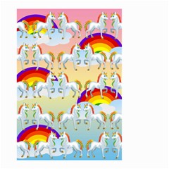 Rainbow Pony  Small Garden Flag (two Sides) by Valentinaart