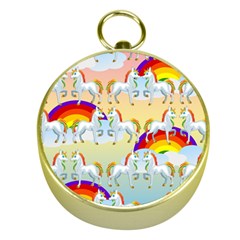 Rainbow Pony  Gold Compasses by Valentinaart