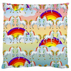 Rainbow Pony  Standard Flano Cushion Case (one Side) by Valentinaart