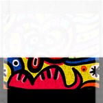 A Seamless Crazy Face Doodle Pattern Rectangular Jigsaw Puzzl Front