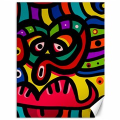 A Seamless Crazy Face Doodle Pattern Canvas 36  X 48   by Amaryn4rt