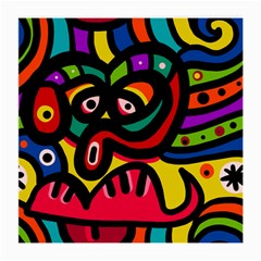 A Seamless Crazy Face Doodle Pattern Medium Glasses Cloth by Amaryn4rt