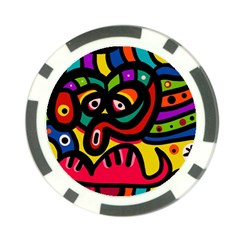 A Seamless Crazy Face Doodle Pattern Poker Chip Card Guard (10 Pack) by Amaryn4rt