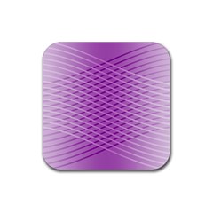 Abstract Lines Background Rubber Coaster (square)  by Amaryn4rt