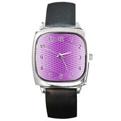 Abstract Lines Background Square Metal Watch by Amaryn4rt