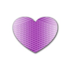 Abstract Lines Background Rubber Coaster (heart)  by Amaryn4rt