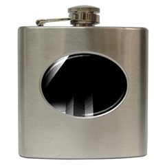 Wall White Black Abstract Hip Flask (6 Oz) by Amaryn4rt