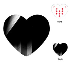 Wall White Black Abstract Playing Cards (heart)  by Amaryn4rt