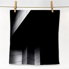 Wall White Black Abstract Face Towel by Amaryn4rt