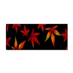 Colorful Autumn Leaves On Black Background Cosmetic Storage Cases