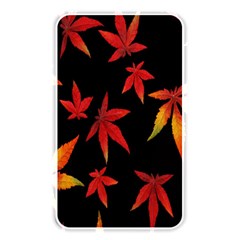 Colorful Autumn Leaves On Black Background Memory Card Reader