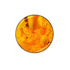 Bright Yellow Autumn Leaves Hat Clip Ball Marker by Amaryn4rt