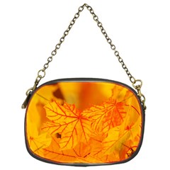 Bright Yellow Autumn Leaves Chain Purses (one Side)  by Amaryn4rt