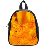 Bright Yellow Autumn Leaves School Bags (Small)  Front