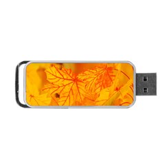 Bright Yellow Autumn Leaves Portable Usb Flash (two Sides) by Amaryn4rt