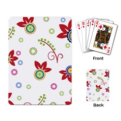 Colorful Floral Wallpaper Background Pattern Playing Card