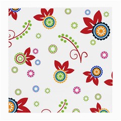 Colorful Floral Wallpaper Background Pattern Medium Glasses Cloth by Amaryn4rt