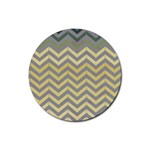 Abstract Vintage Lines Rubber Round Coaster (4 pack)  Front