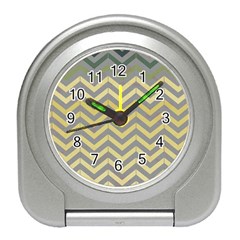 Abstract Vintage Lines Travel Alarm Clocks by Amaryn4rt