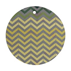 Abstract Vintage Lines Round Ornament (two Sides)