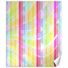 Colorful Abstract Stripes Circles And Waves Wallpaper Background Canvas 8  X 10  by Amaryn4rt