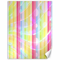 Colorful Abstract Stripes Circles And Waves Wallpaper Background Canvas 18  X 24   by Amaryn4rt