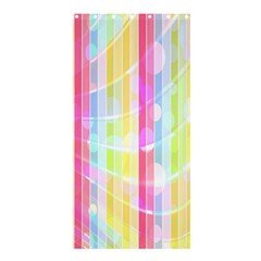 Colorful Abstract Stripes Circles And Waves Wallpaper Background Shower Curtain 36  X 72  (stall)  by Amaryn4rt