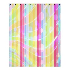 Colorful Abstract Stripes Circles And Waves Wallpaper Background Shower Curtain 60  X 72  (medium)  by Amaryn4rt