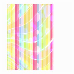 Colorful Abstract Stripes Circles And Waves Wallpaper Background Small Garden Flag (two Sides) by Amaryn4rt