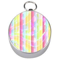 Colorful Abstract Stripes Circles And Waves Wallpaper Background Silver Compasses by Amaryn4rt