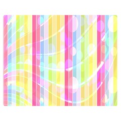 Colorful Abstract Stripes Circles And Waves Wallpaper Background Double Sided Flano Blanket (medium)  by Amaryn4rt