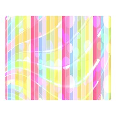 Colorful Abstract Stripes Circles And Waves Wallpaper Background Double Sided Flano Blanket (large)  by Amaryn4rt