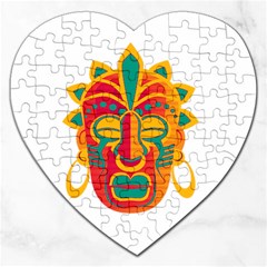 Mask Jigsaw Puzzle (heart) by Valentinaart