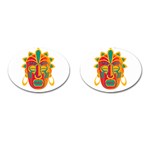 Mask Cufflinks (Oval) Front(Pair)